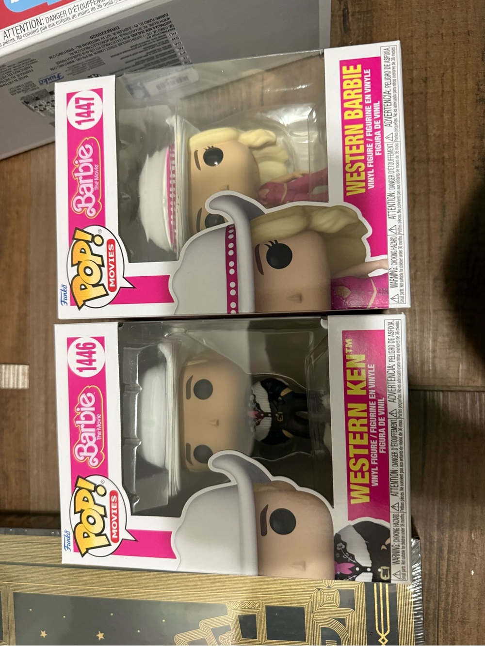 Funko Western Barbie & Ken Vinyl Figures - Pink, White, Blonde